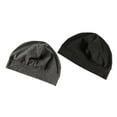 thumbnail image 3 of 2 piezas de gorro para dormir, cálido y forro para casco, ideal para viajes, personas mayores, dormir y hacer ejercicio. negro y gris, 3 of 10