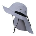 thumbnail image 3 of Sombrero de pesca shamjiam para senderismo al aire libre plegable con visera Gris claro, 3 of 8