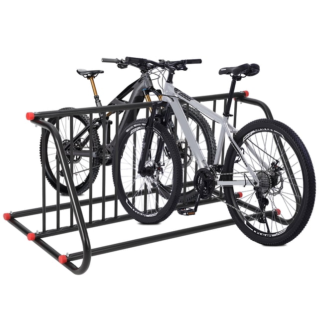 QinaQin Commercial Grid Rack for 5/10 Bicycles, Heavy-Duty Bicycle Storage Rack, Powder-Coated Steel Floor Rack, Suitable for Garages Or Shops