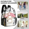 thumbnail image 4 of Kuromi And My Melody Clear Backpack Heavy Duty See Through Bookbag Transparent Bag for Colleges School Work Sport Travel, 4 of 7