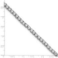 thumbnail image 3 of Cheryl M 925 Sterling Silver Rhodium-plated Polished Fancy CZ Tennis Chain Bracelet; for Adults and Teens; for Women and Men, 3 of 3