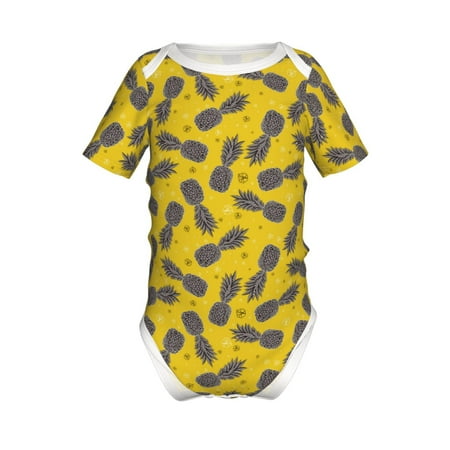 

Coaee Summer Pineapple for Soft Baby Short-Sleeve Bodysuit Baby Climbing Clothes Baby Girls Boys Bodysuit Romper-18 Months