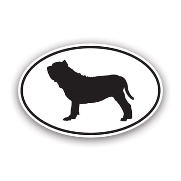 Rayd Workshop French Bulldog Euro Oval Vinyl Sticker - 5" X 3.25" Die Cut Decal