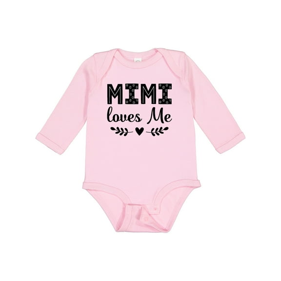 Inktastic Mimi Loves Me Baby Clothes Girl Girls Long Sleeve Baby Bodysuit