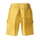 thumbnail image 4 of pstuiky Pantalones cortos para hombre, Pantalones cortos versátiles de color sólido con múltiples bolsillos y cintura elástica con cordón para hombre Pantalones cortos de golf, 4 of 6