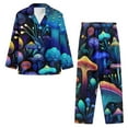 thumbnail image 3 of Renewold Aesthetic Mushroom Pjs Pajama Women Casual Top and Pants with Pockets Lightweight Lounge Set 2 Pack Soft Scoop Neck Sleepwear Long Sleeve Button Shirt Daily Wear Size L, 3 of 6