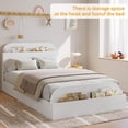 thumbnail image 4 of Yeshouse Estructura de cama de madera con cabecero y pie de cama con espacio de almacenaje, plataforma baja con listones de madera, sin somier, 4 of 6