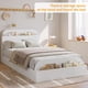 thumbnail image 4 of Yeshouse Estructura de cama de madera con cabecero y pie de cama con espacio de almacenaje, plataforma baja con listones de madera, sin somier, 4 of 6