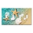thumbnail image 3 of Art Plates - 4-Gang Toggle Switch Plate - Sea Shells and Star Fish in Ocean Beach Tide Pool, 3 of 10