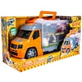 thumbnail image 6 of TychoTyke 12pc Dinosaur Toys Action Figures with Toy Truck Storage Playset, Lights Sounds, Orange, Boys Ages 3+, 6 of 10