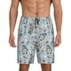 thumbnail image 1 of Balery Winter Gnome And Snowman Pantalones cortos de pijama de punto de algodón para hombre con cinturilla y bolsillos-Large, 1 of 6