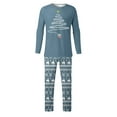thumbnail image 3 of Shadoumai Matching Family Christmas Pajamas For Couples, Xmas Tree Print Tops Long Sleeve Holiday Sleepwear Sets For Mom Dad Fall Clothes, 3 of 6