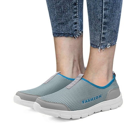 

Aayomet Sneakers for Men Fashion Running Shoes Couple Mesh Lightweight Men s Breathable Men s Gray 8.5