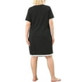 thumbnail image 3 of Unique Bargains Juniors' Plus Size Nightgown Polka Dots Comfy Sleep Shirts, 3 of 6