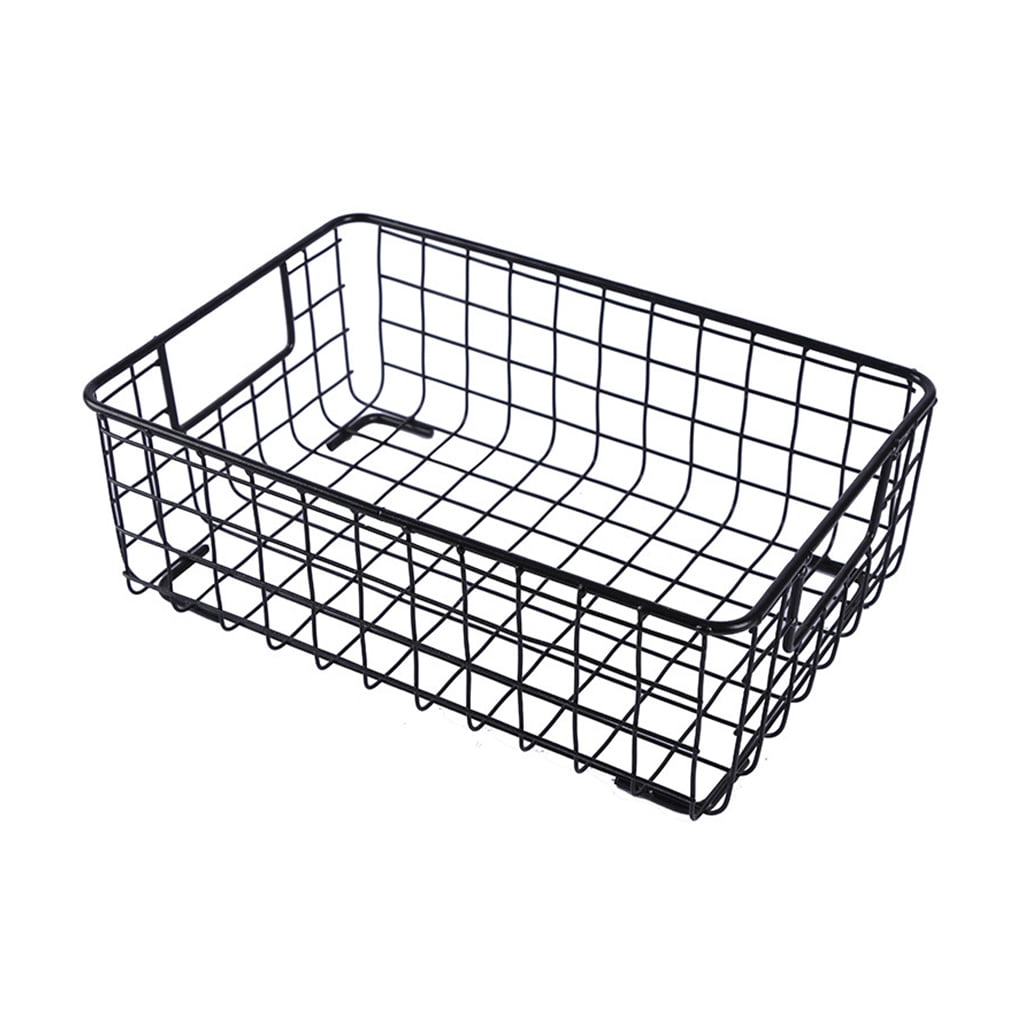 EVEXPLO Metal Wire Storage Basket with Handle Iron Fruit Sundries