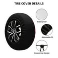 thumbnail image 5 of DouZhe Waterproof Spare Tire Cover, Romance Hearts Flowers Prints Adjustable Wheel Covers Fit for Jeep Trailer RV SUV Car, 16 inch, 5 of 7