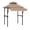 khaki, variant on Heavy Duty Steel Grill Gazebo 8' x 5' with Double-Tier Roof, 7' x 3' Awning, Shelves, 10 Hooks, LED Lights, Outdoor BBQ Canopy Shelter for Patio Backyard, Claret Red