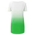 thumbnail image 5 of Womens T Shirts Casual Fashion V Neck Gradient Short Sleeve Tunic Clothing Green M, 5 of 5