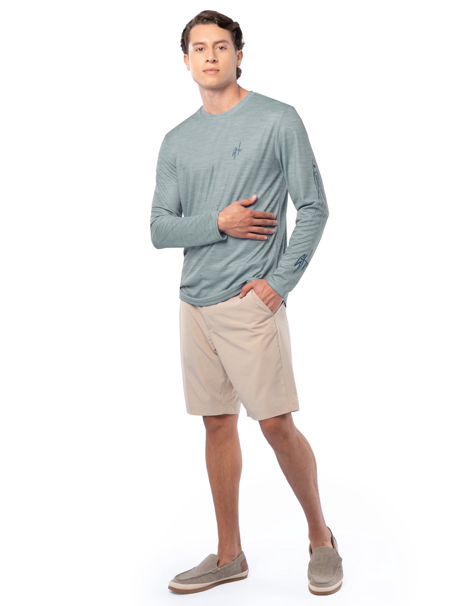 GH BY GUY HARVEY Men's Long Sleeve Sun Protection Top Sizes M-2XL