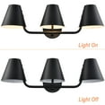 thumbnail image 5 of Claxy 3-Light Black Bathroom Vanity Lights with Barrel Metal Shade, 5 of 6