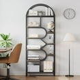 thumbnail image 7 of Studyset 6-Tier Open Bookshelf,  Luxury Arched Bookshelf, 81.7" Tall Arched Bookcase Geometric Open Storage Shelf Freestanding Display Rack Bookshelves for Office Bedroom Living Room, 7 of 7