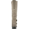 thumbnail image 4 of Women's White Mountain Liona Tall Knee High Wide Calf Boot Dark Taupe Waxy Suedette 8 M, 4 of 6