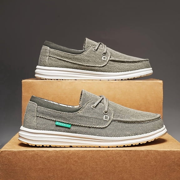 New Summer Men'S Low-Top Slip-On Canvas Shoes, Casual Loafers for Men