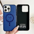 thumbnail image 3 of Allytechgroup iPhone 14 Plus Magnetic Case, Compatible with Magsafe Wireless Charging Support Anti-Scratch PU Leather Slim Fit Shockproof Back Cover for Apple iPhone 14 Plus, Navyblue, 3 of 6
