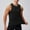 Black, variant on Compression Tank Top Qiggri Men Solid Color Summertime Casual Fitness Sleeveless Exercise Running Training Waistcoat