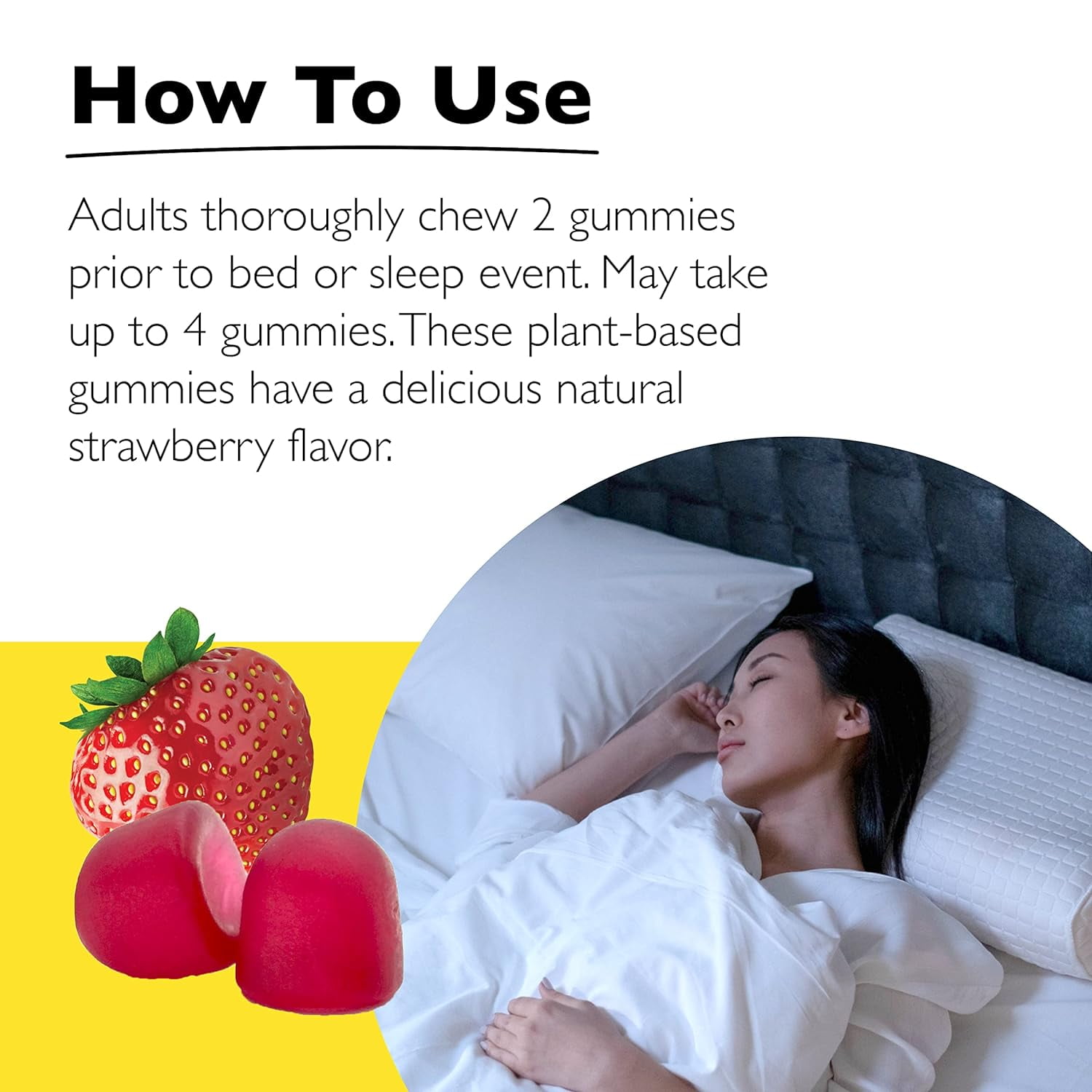 Bach RESCUE PLUS Melatonin Sleep Gummies, Natural Strawberry Flavor, Sleep Aid, Dietary Supplement, Vegan, Gluten-Free, No Artificial Flavors, Colors or Sweeteners, 3 Pack, 180 Count Total