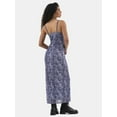 thumbnail image 2 of No Boundaries Lace Trim Maxi Mesh Dress, Women's, 2 of 6