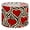 Color 3, variant on Linen Drum Lampshades Floral Retro Vintage 70s Large Flowers Orange 13"x13"x10" Light Shade for Table Lamps Floor Lamps Drum Lamp Shades Lampshade Replacement Assembly Required