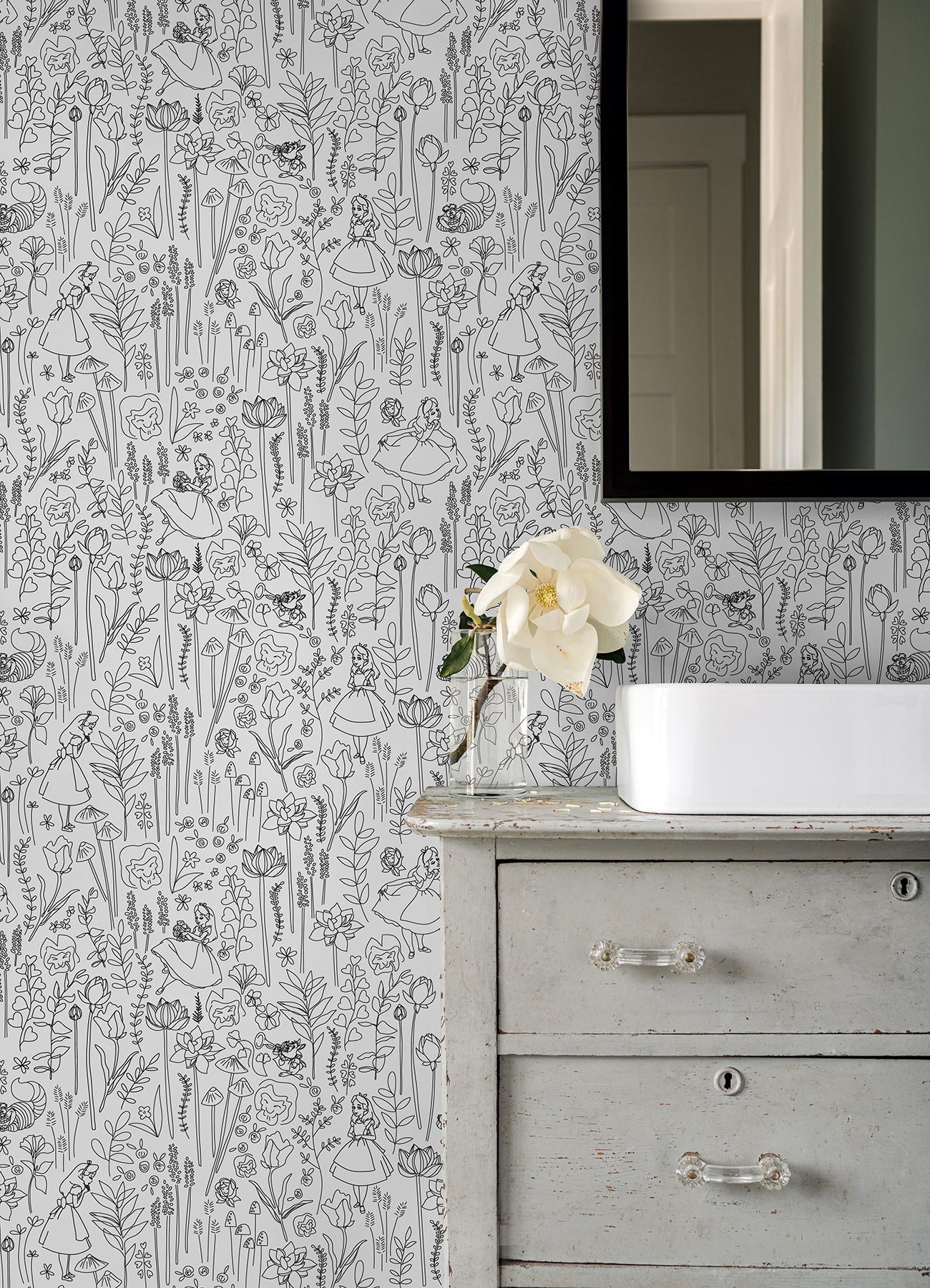 Disney Alice in Wonderland Garden Peel & Stick Wallpaper