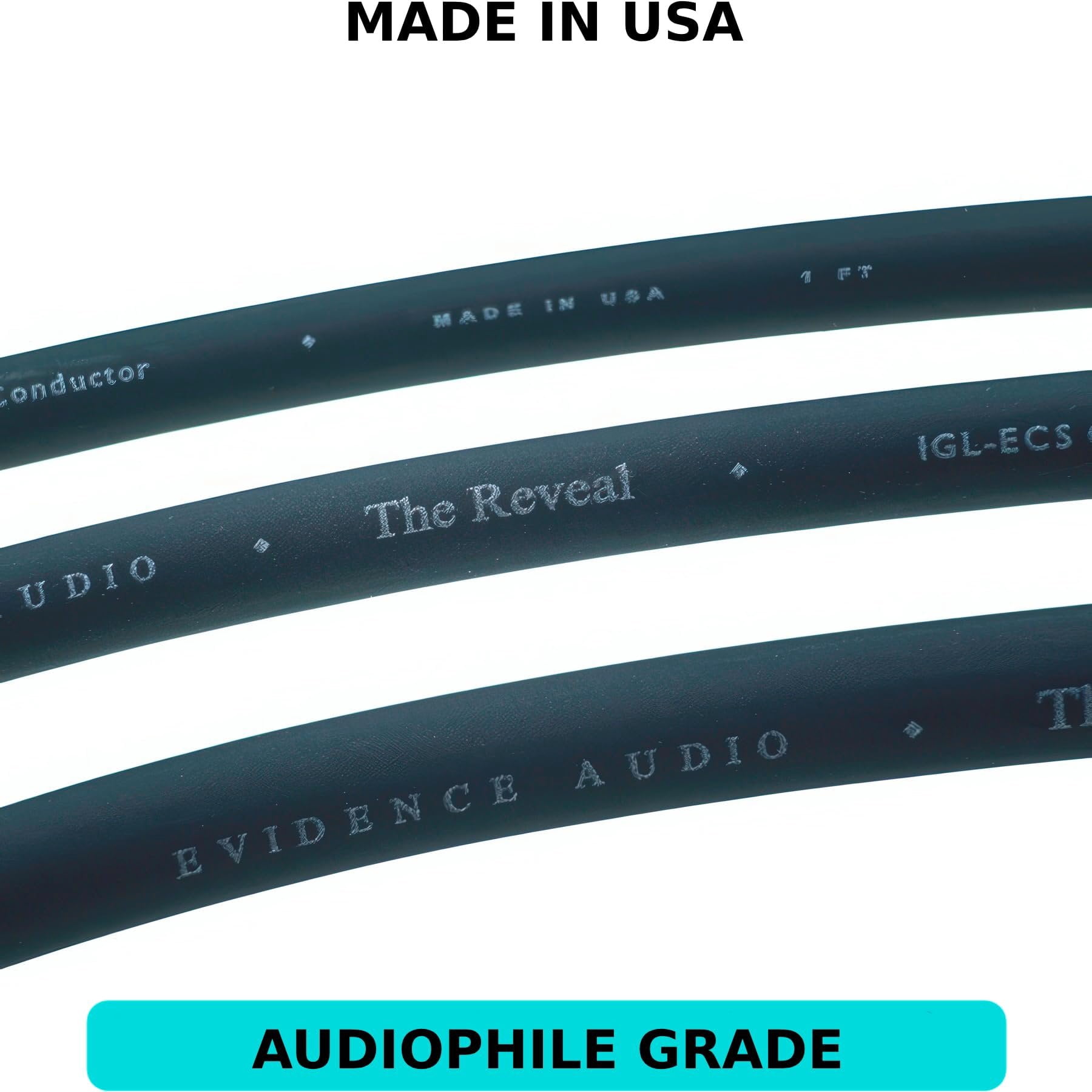 Evidence Audio The Reveal Instrument Cable Straight to Straight Plugs 20 feet 6 m