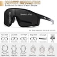 thumbnail image 2 of KANASTAL Sports Sunglasses Men Polarized Black Sun Glasses Women Wrap Around UV400 Protection Shades Ski Climbing Hiking Cycling Sailing Running, 2 of 6