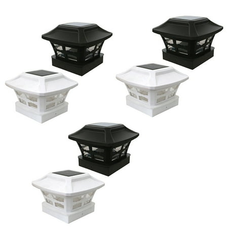 

3X Solar Post Cap Lights Outdoor Post Solar Lights LED Bulb Fence Post Lights for Inch Wooden Posts Warm White