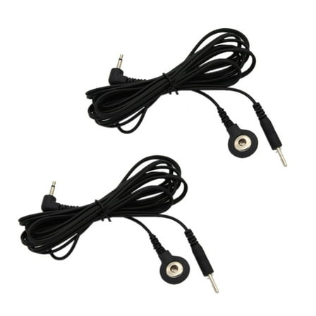 2 pcs Lead Wires Cable Massagers Unit with 2.0 mm Hole and 3.5mm Snap