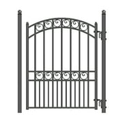 ALEKO PGPAR Garden Paris Style Steel Pedestrian Gate 5 ft x 4 ft Black