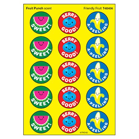 UPC: 0078628834369 | Friendly Fruit Stinky Stickers Lg Round
