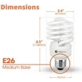 thumbnail image 3 of Xtricity Compact Fluorescent Light Bulbs T2 Spiral CFL, 2700k Soft White, 23W, E26 Base, UL Listed, 3 of 7