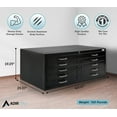 thumbnail image 3 of AdirOffice Flat File Cabinet - Heavy Duty 5-Drawer Blueprint Sheets Storage, 29" x 40" Great for Documents Sized 24” x 36”, Ideal for Artists, Art Files, Engineers, Architects, Offices - Black, 3 of 8