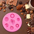 thumbnail image 4 of Button Shape Fondant Molds, 3.62 Inch Button Silicone Mold, Cupcake Topper Casting Mold, Pastry Embellish Mold, Chocolate Molding Tool, Resin Jewelry Craft Mold, DIY Supply for Dessert Garnish, 4 of 4