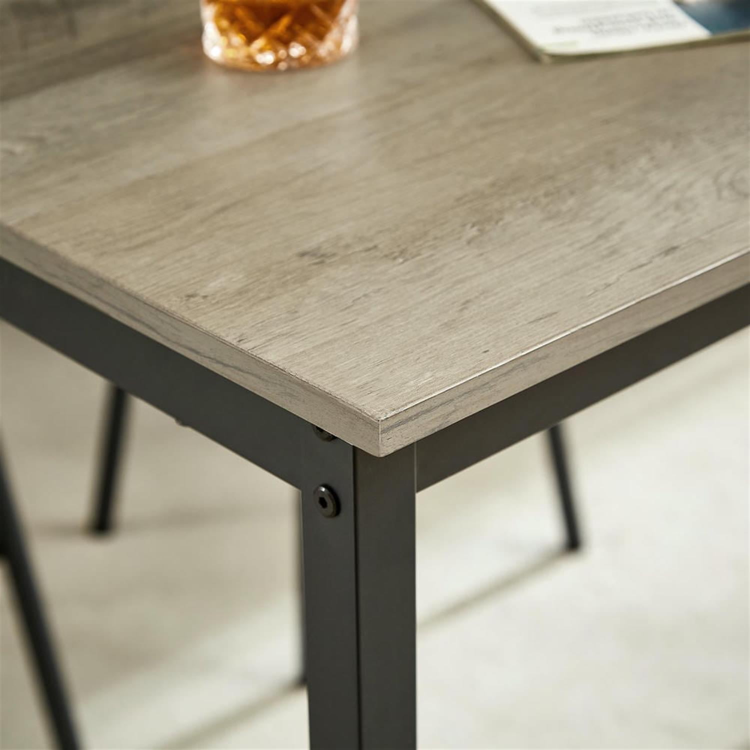 Demi Bonn 7-Piece Dining Table Set with 6 PU Leather Bar Chairs,dustrial Kitchen Bar Table Furniture Sets for Living Room, Gray