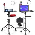 thumbnail image 1 of Asltoy Projecteur Trépied avec Roues Support pour Ordinateur Portable Trépied Projecteur Trépied Support pour Ordinateur Portable Support au Sol Support de Diffusion en Direct Support de Tapis Roulant Support de Musique, 1 of 9