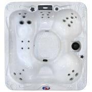 American Spas AM-630LS 5-Person 30-Jet Lounger Spa with Backlit LED Waterfall, 5.5Kw Titanium Heater, Cover