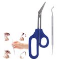 thumbnail image 4 of Elderly Toenail Scissors, Curved End Prevent Ingrown Toenails Long Handle Toenail Clippers With Toenail File For Nail Shop For Household, 4 of 8