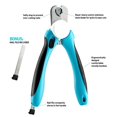 thumbnail image 3 of Cortaúñas para perros y gatos, cortaúñas para perros con lima de uñas, cortaúñas para perros profesionales y seguros, adecuado para mascotas grandes y medianas, azul, 3 of 5