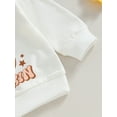 thumbnail image 6 of Wassery Infant Baby Girls Halloween Clothes Long Sleeve Pumpkin Letter Print Sweatshirt Top Long Pants 3M 6M 12M 18M 24M Newborn 2Pcs Fall Halloween Outfit, 6 of 8