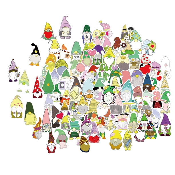 Paquete de stickers Fbowlsea de 100 piezas, stickers impermeables de duendes