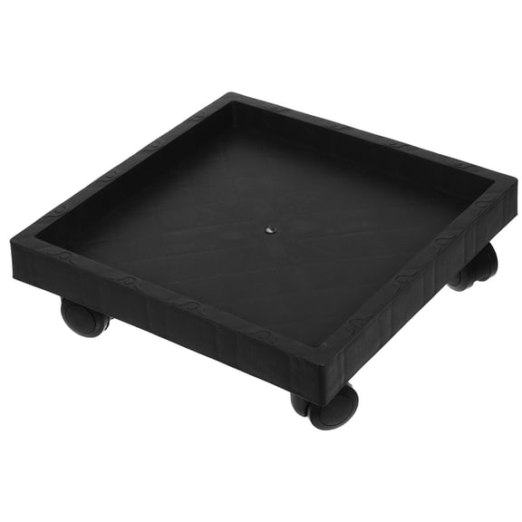 MIPCASE Black Rolling Plant Trolley Tray for Flower Pots, Plastic Indoor and Outdoor Plant